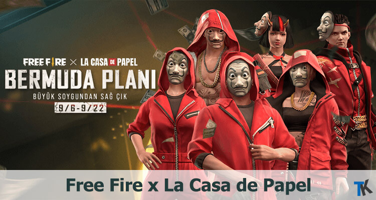 Eylül Ayı Boyunca Sürecek Olan Free Fire x La Casa de Papel Etkinliği Bugün Başlıyor!
